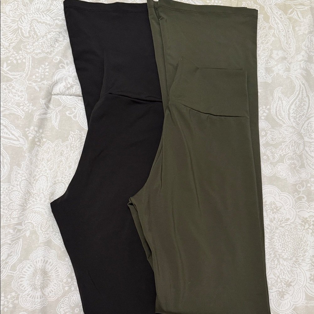 Women's Black and Olive Pants
